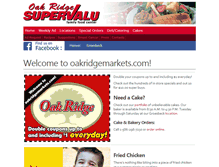 Tablet Screenshot of oakridgemarkets.com